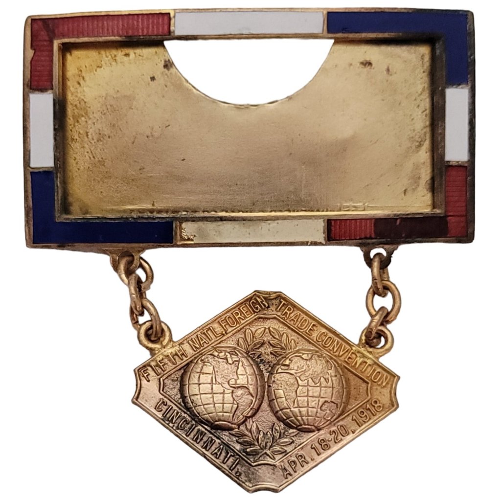 1918 5th National Foreign Trade Convention Badge Pin L27